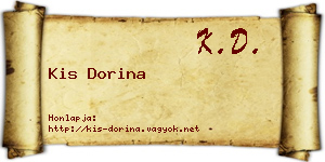 Kis Dorina névjegykártya