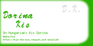 dorina kis business card